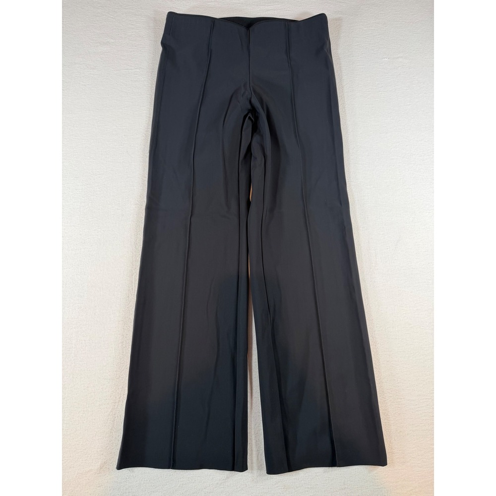Athleta Brooklyn Wide Leg Pants Black Pintuck Seam S 405530-00